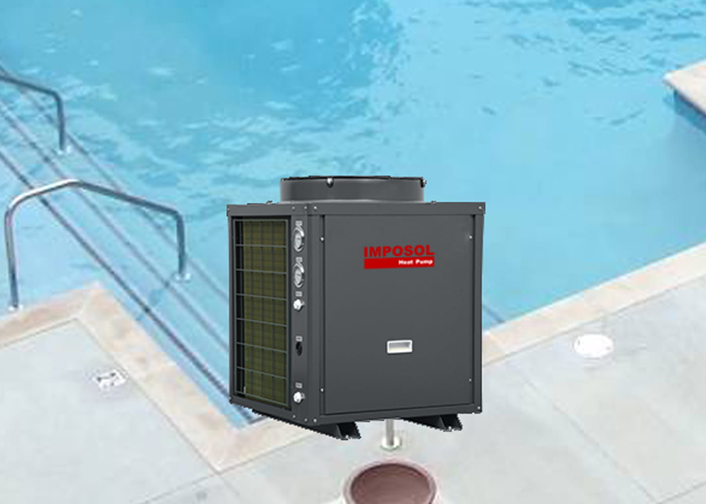 15 kW Fixed Speed Commercial Air to Water Heat Pump Heating / Cooling Swimming Pool