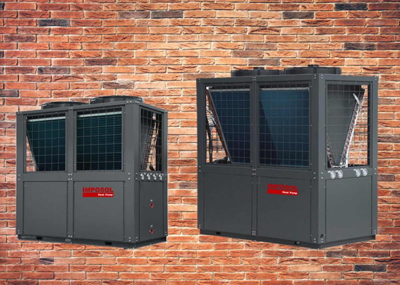 42 kW / 58 kW Fixed Speed Commercial Air to Water Heat Pump Heating / Cooling