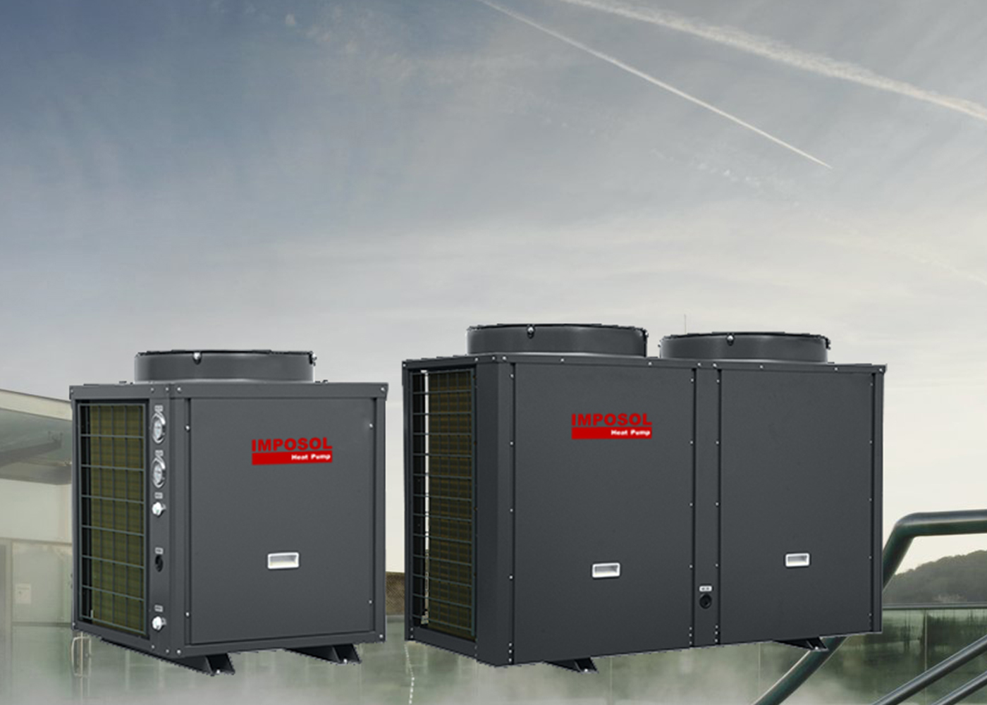 15 kW / 17 kW / 19 kW Fixed Speed & EVI Commercial Air to Water Heat Pump 75-80C High Temperature Hot Water