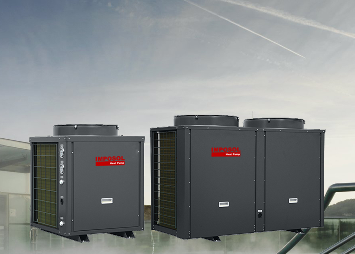 29 kW / 35 kW / 37 kW Fixed Speed & EVI Commercial Air to Water Heat Pump 75-80C High Temperature Hot Water