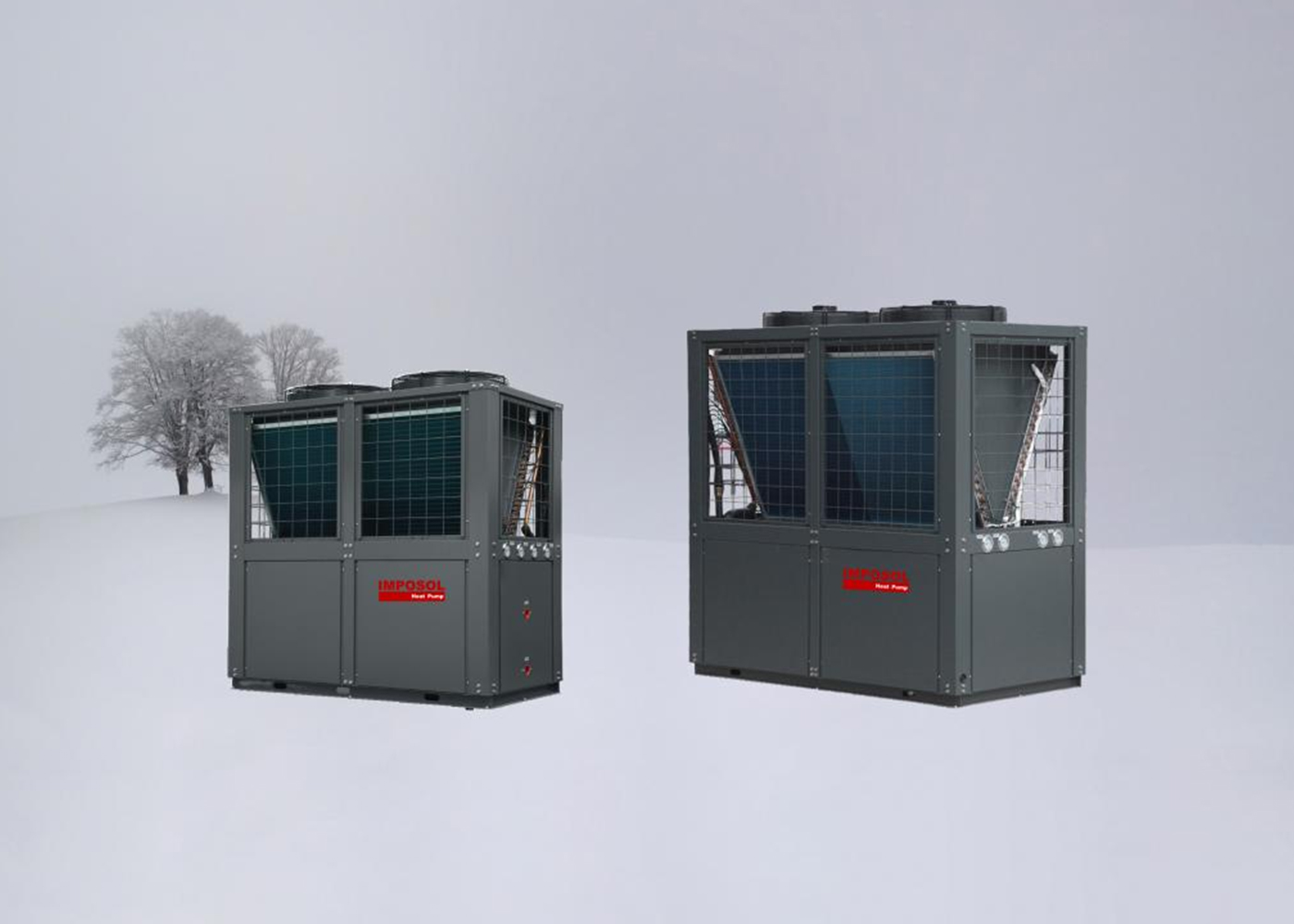 42 kW / 58 kW Fixed Speed & EVI Commercial Air to Water Heat Pump Heating / Cooling