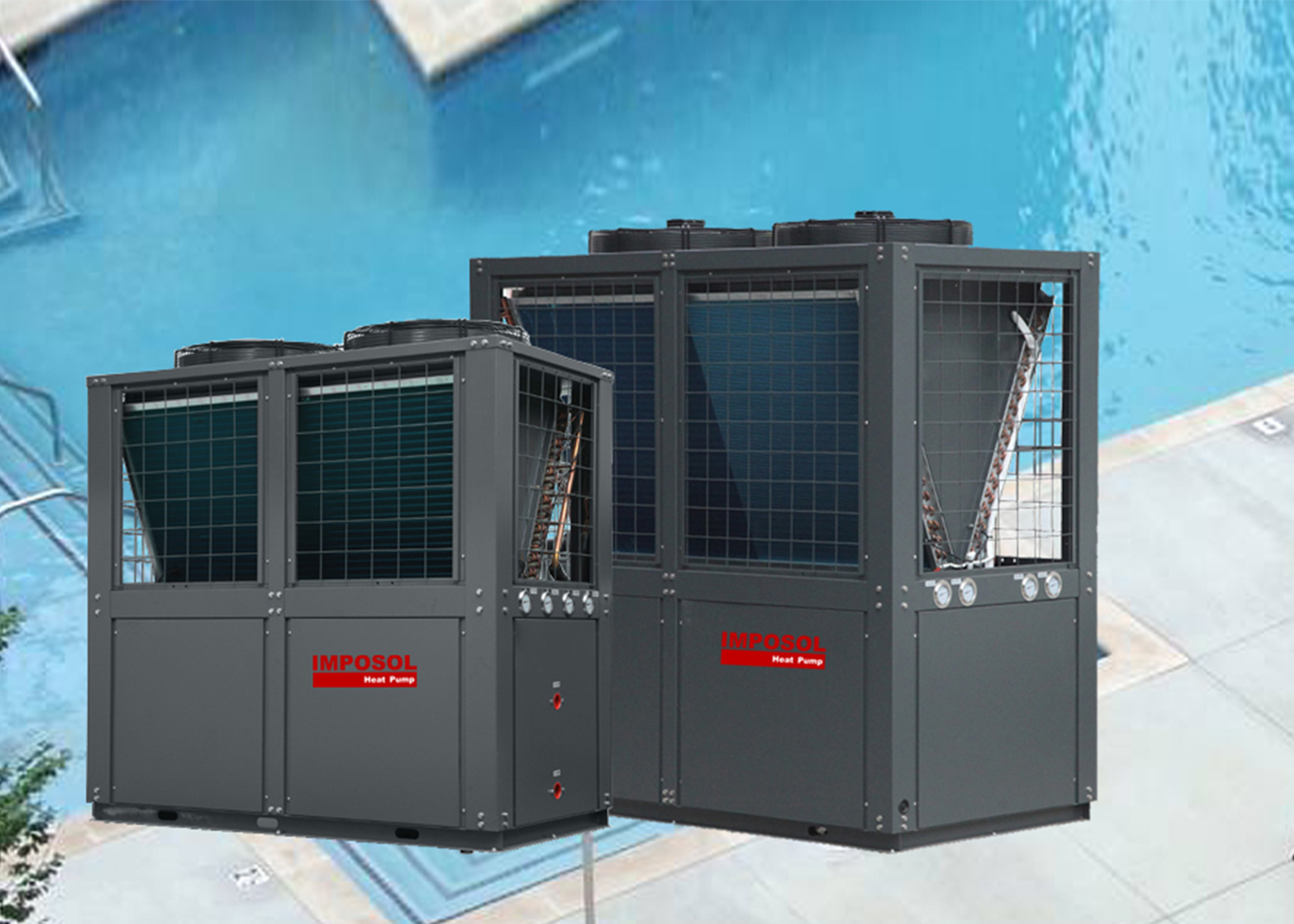 60 kW / 80 kW Fixed Speed Commercial Air to Water Heat Pump Heating / Cooling Swimming Pool