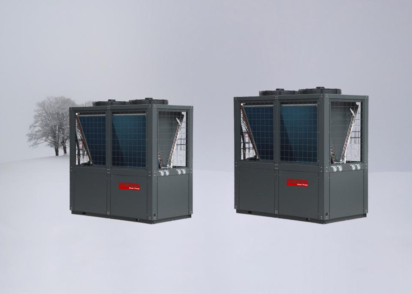 72 kW / 87 kW Fixed Speed & EVI Commercial Air to Water Heat Pump Heating / Cooling